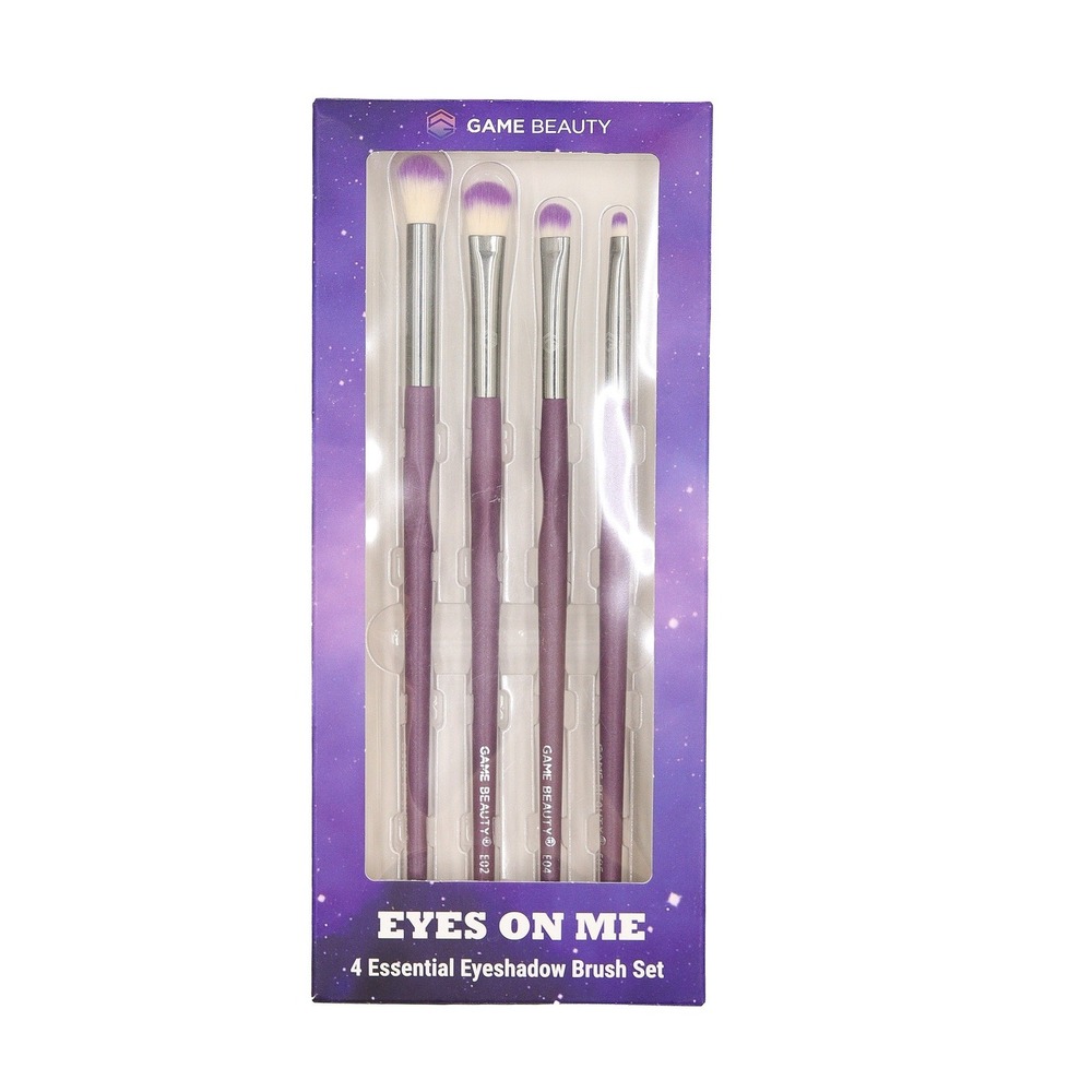 Game Beauty - Eyes On Me - 4 Essential Eyeshadow Brush Set - 4 Count